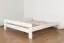 Doppelbett "Easy Premium Line" K6, 200 x 200 cm Buche Vollholz massiv weiß lackiert