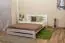 Kinderbett / Jugendbett Kiefer Vollholz massiv weiß lackiert A24, inkl. Lattenrost - Abmessung 140 x 200 cm 