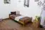 Kinderbett / Jugendbett Kiefer Vollholz massiv Eichefarben A11, inkl. Lattenrost - Abmessung 120 x 200 cm