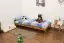 Kinderbett / Jugendbett Kiefer Vollholz massiv Eichefarben A8, inkl. Lattenrost - Abmessungen: 80 x 200 cm