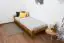 Kinderbett / Jugendbett Kiefer Vollholz massiv Eichefarben A8, inkl. Lattenrost - Abmessungen: 80 x 200 cm
