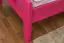Kinderbett / Jugendbett "Easy Premium Line" K8, Buche Vollholz massiv rosa lackiert - Liegefläche: 90 x 200 cm