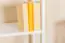 Bücherregal - 50 cm breit, Kiefer Holz-Massiv, Farbe: Weiß