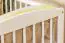 Babywiege Kiefer massiv Vollholz weiß lackiert 104, inkl. Lattenrost - Abmessung 60 x 120 cm
