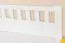 Doppelbett / Gästebett Kiefer massiv Vollholz weiß lackiert 67, inkl. Lattenrost - Abmessung 180 x 200 cm