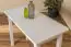 Tisch Kiefer massiv Vollholz weiß lackiert Junco 226C (eckig) -100 x 50 cm (B x T)