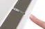 Außergewöhnliche Wohnwand Kongsvinger 36, Farbe: Weiß Hochglanz / Eiche Wotan - Abmessungen: 150 x 250 x 40 cm (H x B x T), mit Push-to-open System