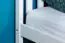 Einzelbett / Gästebett Kiefer Vollholz massiv weiß lackiert A28, inkl. Lattenrost - Abmessung 120 x 200 cm 