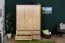 Massivholz-Kleiderschrank Kiefer, Farbe: Natur 190x133x60 cm