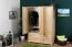Holzschrank Kleiderschrank Schlafzimmerschrank, Farbe: Natur 190x133x60 cm