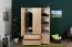 Holzschrank Kleiderschrank Schlafzimmerschrank, Farbe: Natur 190x133x60 cm