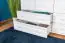 Wäscheschrank mit 4 Schubladen, Farbe: Weiß 190x133x60 cm