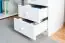 Schreibtisch Kiefer massiv Vollholz weiß lackiert Junco 186 - Abmessung 75 x 138 x 83 cm