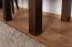 Kleiner robuster Couchtisch Eiche Vollholz Pirol 119, Walnussfarben, 50 x 60 x 60 cm, langlebig und stabil, einfache Montage, hohe Holzqualität