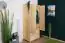 Kleiderschrank mit dekorativen Einfräsungen Kiefer Vollholz massiv natur Columba 01 - Abmessung 195 x 80 x 59 cm