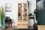 Bücherschrank, Vitrine - Kiefer Massivholz, Farbe: Natur, 84 cm breit