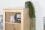 Wohnzimmerschrank, Vitrine, 65 cm breit, Kiefernholz massiv, Farbe: Natur