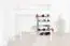 Regal, Küchenregal, Wohnzimmerregal, Bücherregal - 85 cm breit, Buche Holz-Massiv, Farbe: Weiß