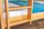Stockbett 160 x 200 cm für Erwachsene "Easy Premium Line" K24/n, Kopf- und Fußteil gerade, Buche Massivholz Natur lackiert, teilbar