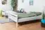 Etagenbett 140 x 200 cm für Erwachsene "Easy Premium Line" K24/n, Kopf- und Fußteil gerade, Buche Massivholz weiß lackiert, teilbar
