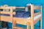 Etagenbett mit Rutsche 90 x 200 cm, Buche Massivholz Natur lackiert, teilbar in zwei Einzelbetten, "Easy Premium Line" K25/n
