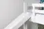 Weißes Etagenbett mit Rutsche 90 x 200 cm, Buche Massivholz Weiß lackiert, teilbar in zwei Einzelbetten, "Easy Premium Line" K27/n