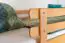 Etagenbett mit Rutsche 90 x 200 cm, Buche Massivholz Natur lackiert, teilbar in zwei Einzelbetten, "Easy Premium Line" K29/n