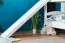 Weißes Stockbett mit Rutsche 80 x 200 cm, Buche Massivholz Weiß lackiert, umbaubar in zwei Einzelbetten, "Easy Premium Line" K29/n