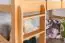 Hochbett mit Rutsche 90 x 190 cm, Buche Massivholz Natur lackiert, umbaubar, "Easy Premium Line" K30/n