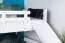 Großes weißes Etagenbett mit Rutsche 140 x 190 cm, Buche Massivholz Weiß lackiert, teilbar in zwei Einzelbetten, "Easy Premium Line" K32/n