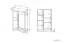 Vitrine Mesquite 06, Farbe: Sonoma Eiche hell / Sonoma Eiche Trüffel - Abmessungen: 131 x 85 x 40 cm (H x B x T), mit 2 Türen und 7 Fächern