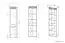 Schrank Ullerslev 02, Farbe: Kiefer weiß - Abmessungen: 200 x 55 x 40 cm (H x B x T), mit 2 Türen und 5 Fächern