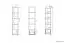 Kinderzimmer - Regal Egvad 05, Farbe: Weiß / Buche - Abmessungen: 193 x 43 x 40 cm (H x B x T), mit 1 Schublade und 4 Fächern