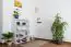 Regal, Küchenregal, Wohnzimmerregal, Bücherregal - 85 cm breit, Buche Holz-Massiv, Farbe: Weiß Abbildung