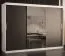 Kleiderschrank mit stylischen Design Liskamm 46, Farbe: Weiß matt / Schwarz matt - Abmessungen: 200 x 250 x 62 cm (H x B x T)