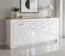 Kommode / Sideboard Tridano | Farbe: Eiche Artisan / Weiß Hochglanz | 1 große Schublade | 5 Fächer | 190,4 x 35 x 84,5 cm