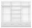 Kleiderschrank / Schiebetürenschrank 2,5 Meter breit | Lusatian 27 | Weiß | mit Spiegel | 7 Fächer | 4 Schubladen | 3 Türen | 218 x 250 x 61 cm