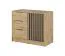 Kommode mit drei Schubladen Leeds 18, Farbe: Eiche Artisan - Abmessungen: 86 x 105 x 45 cm (H x B x T)