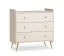 Kinderzimmer Komplett Set A Knut | 4-teilig | Farbe: Beige | 1 Kleiderschrank | 1 Kommode | 1 Kinderbett / Gitterbett | 1 Wickelaufsatz | Soft-Close-Funktion