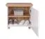 Sitzbank mit Stauraum / Schuhschrank Cuenca 09, Farbe: Eiche / Weiß - Abmessungen: 60 x 60 x 39 cm (H x B x T)