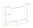 Moderne Wohnwand Balestrand 116, Farbe: Eiche Wotan - Abmessungen: 180 x 280 x 40 cm (H x B x T), mit 16 Fächern