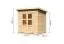 Kleines Gartenhaus / Gartenhütte mit Pultdach, Farbe: Natur, Grundfläche: 3,3 m²
