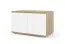 Schlichter Schuhschrank Jaralillo 03, zwei Türen, Farbe: Eiche Artisan / Weiß, Push-to-open Funktion, vier Fächer, Maße: 42 x 70 x 40 cm