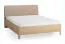 Doppelbett | 160 x 200 cm | Eiche massiv | Farbe: Eiche / Ecru | dezent abgerundete Form | inkl. Lift up Lattenrost | weich gepolsterte Kopfstütze
