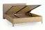 Doppelbett | Eiche massiv | 180 x 200 cm | Farbe: Eiche / Ecru | weich gepolsterte Kopfstütze | inkl. Lift up Lattenrost | dezent abgerundete Form