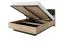 Modernes Doppelbett mit Stauraum Chebba 03, Farbe: Eiche Artisan / Anthrazit - Abmessungen: 104 x 163 x 210 cm (H x B x T)