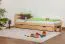 Einzelbett Kiefer Vollholz massiv natur A5, inkl. Lattenrost - Abmessung 90 x 200 cm
