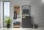 Spiegel Vaitele 05, Farbe: Anthrazit Hochglanz - 82 x 76 x 3 cm (H x B x T)