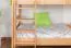 Stockbett für Erwachsene "Easy Premium Line" K19/n, Kopf- und Fußteil mit Löchern, Buche Vollholz massiv Natur - 90 x 200 cm (B x L), teilbar