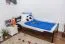 Einzelbett "Easy Premium Line" K1/2n, Buche Vollholz massiv schokobraun lackiert - Liegefläche: 90 x 190 cm
